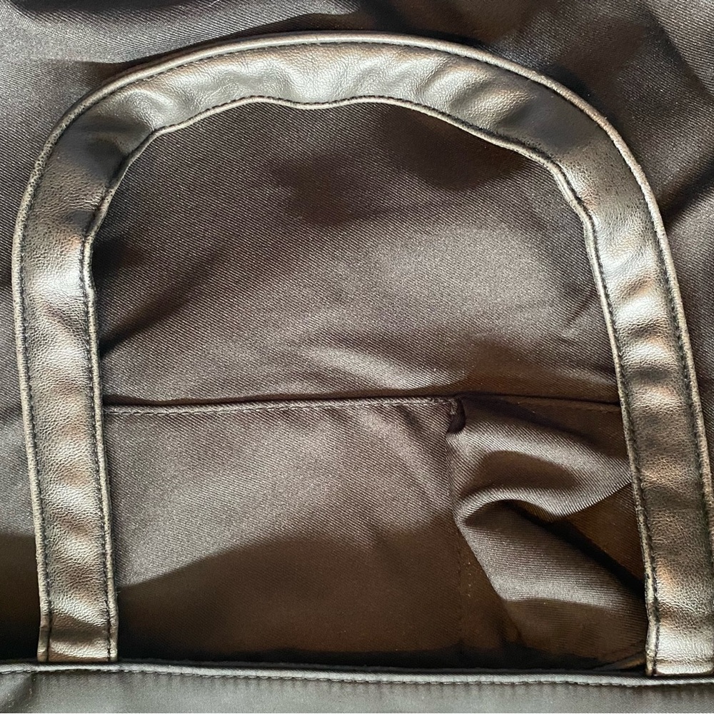 3 for $15 Black Tote Bag with Zipper Accents - Picture 10 of 13